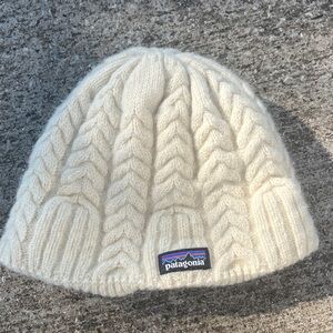 Patagonia Kids Ivory Cable Knit Hat